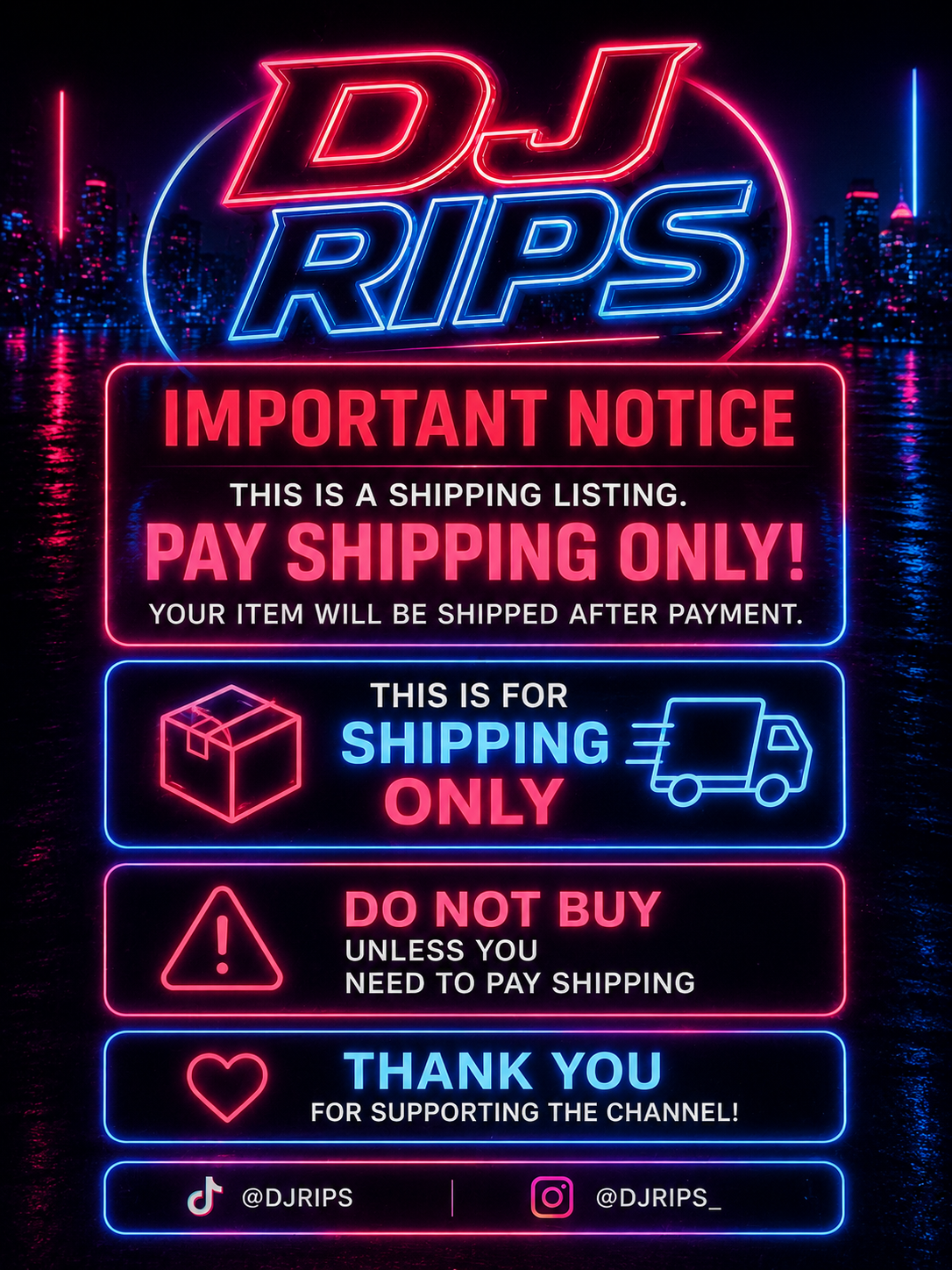 DJRIPS Shipping